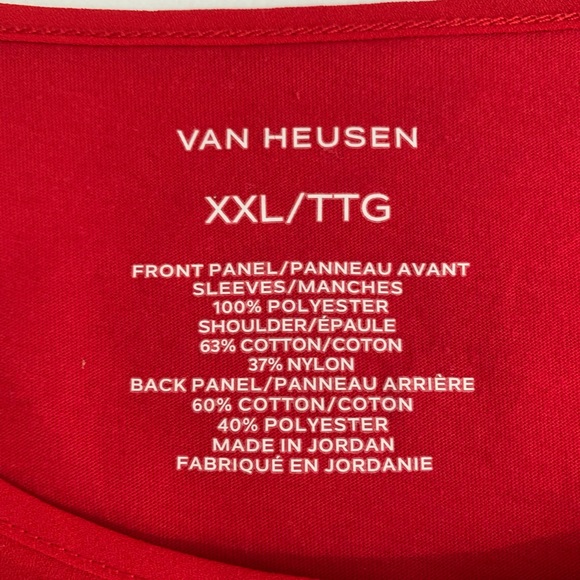 Red Keyhole Short Sleeve Top XXL - Picture 3 of 3